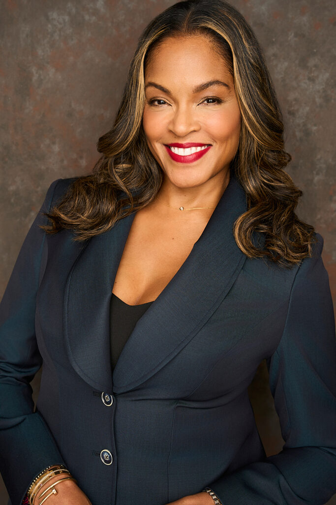 Attorney Nicole Meyers blue suit Attorney Nicole Meyers